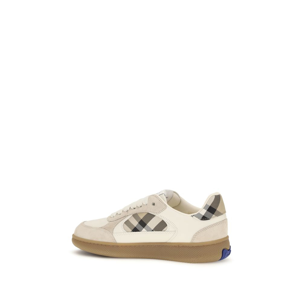 Burberry Beige Calf Leather Bos Taurus Sneakers | Regal Royce