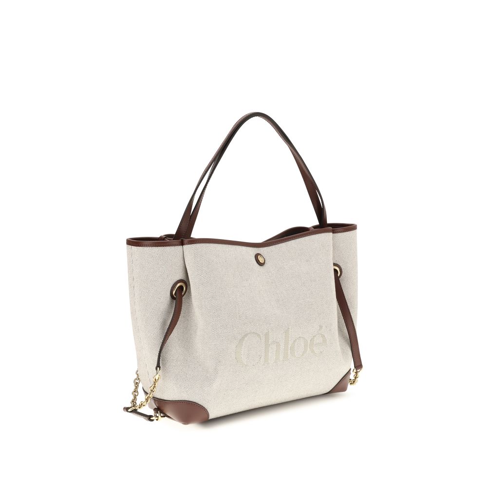 Chloé Beige Cotton Shoulder Bag | Regal Royce