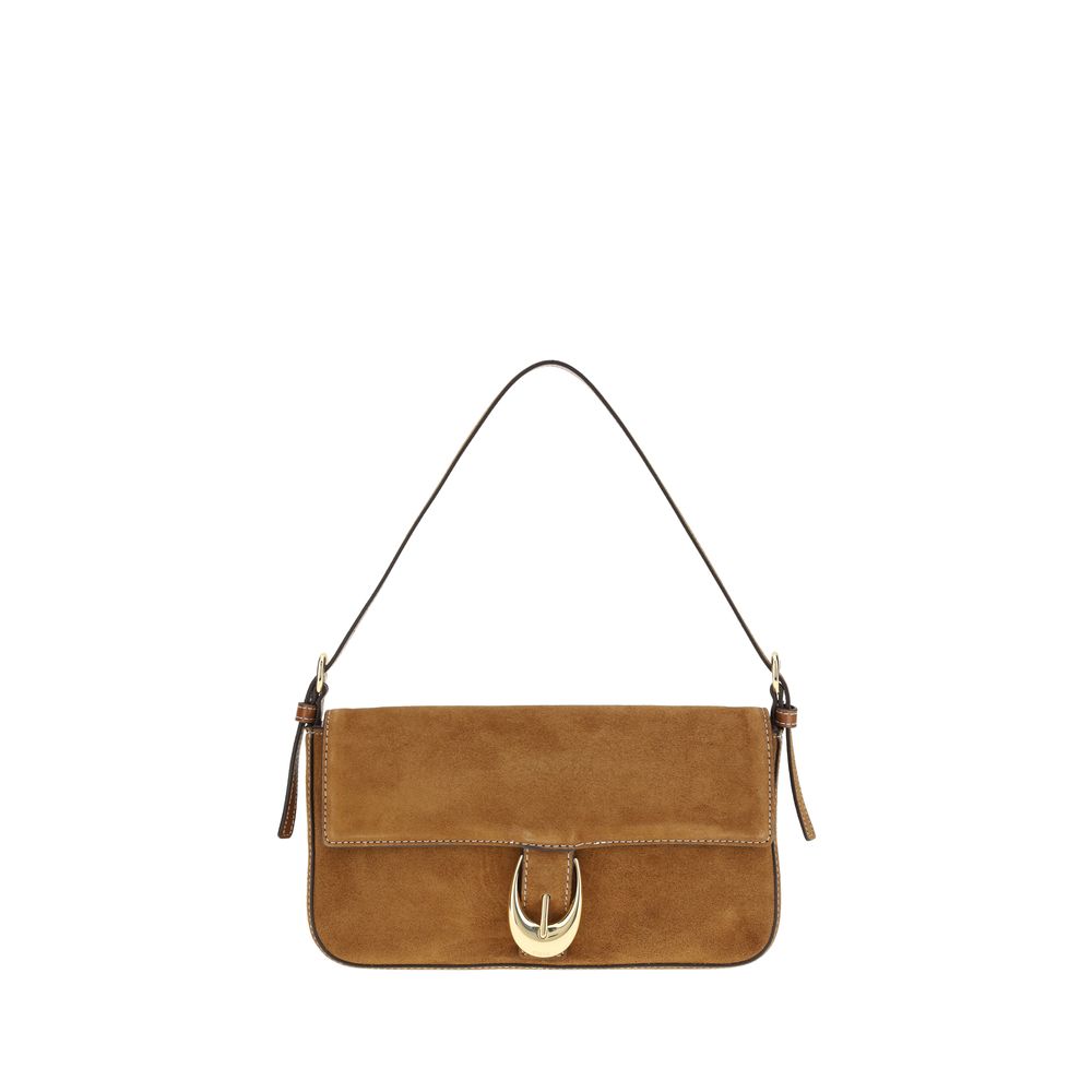 Staud Brown Calf Leather Bos Taurus Shoulder Bag | Regal Royce