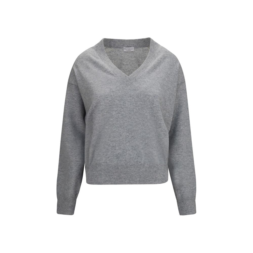 Brunello Cucinelli Gray Cashmere Sweater | Regal Royce