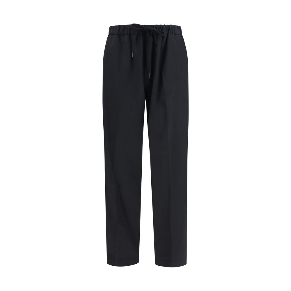 MM6 Black Polyester Casual Pants | Regal Royce
