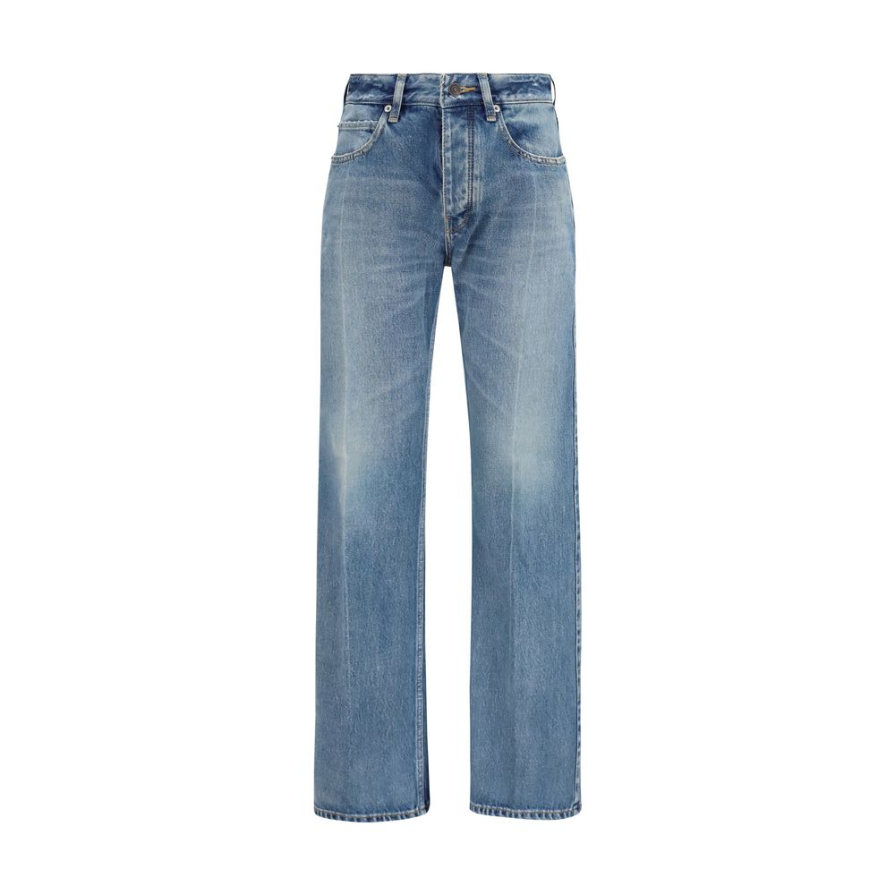 Balenciaga Blue Cotton Straight-Leg Jeans | Regal Royce