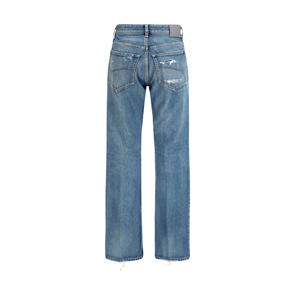 Balenciaga Blue Cotton Straight-Leg Jeans | Regal Royce