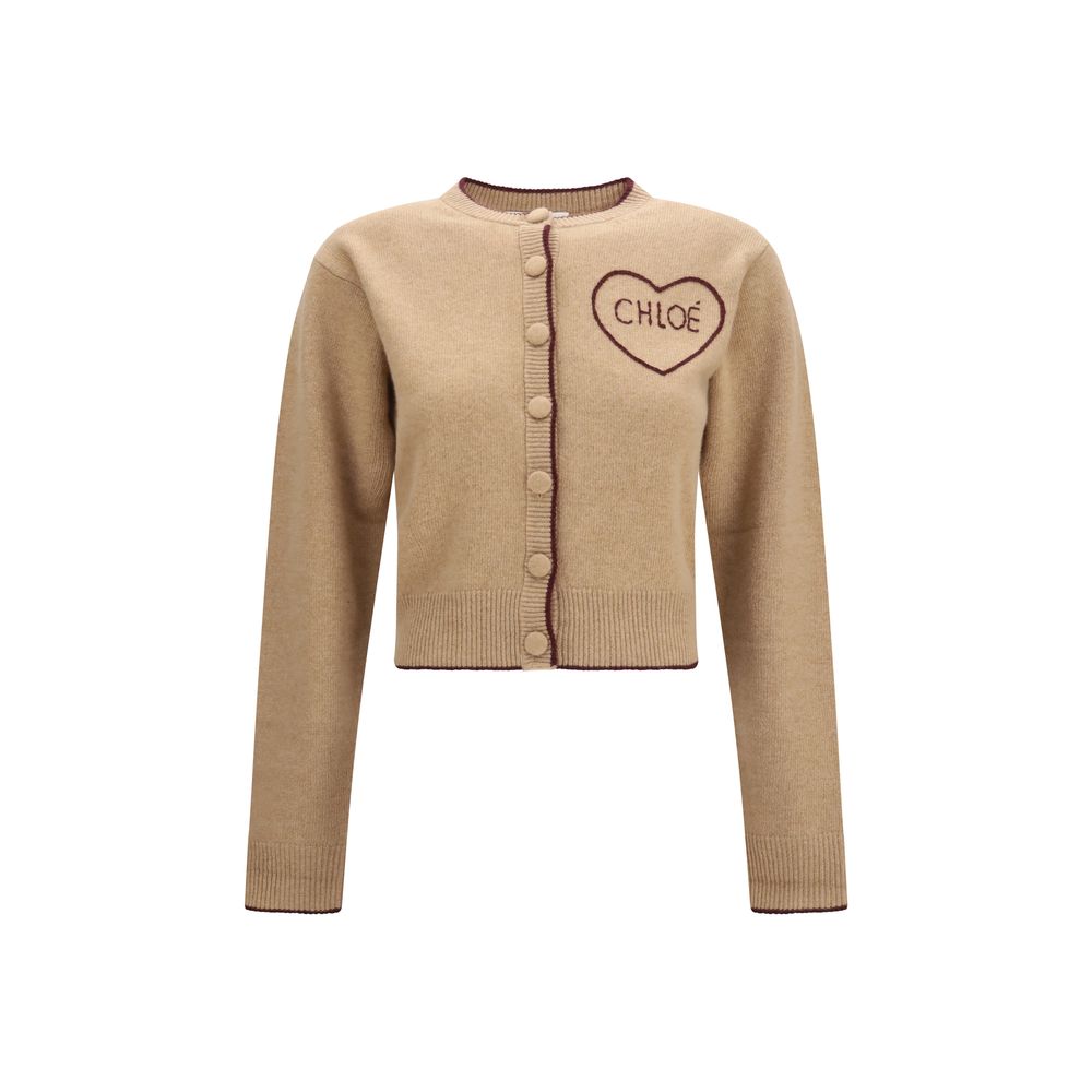 Chloé Beige Wool Oves Aries Cardigan | Regal Royce