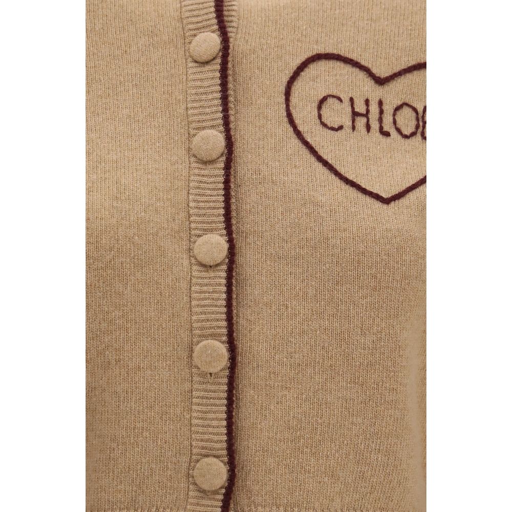 Chloé Beige Wool Oves Aries Cardigan | Regal Royce