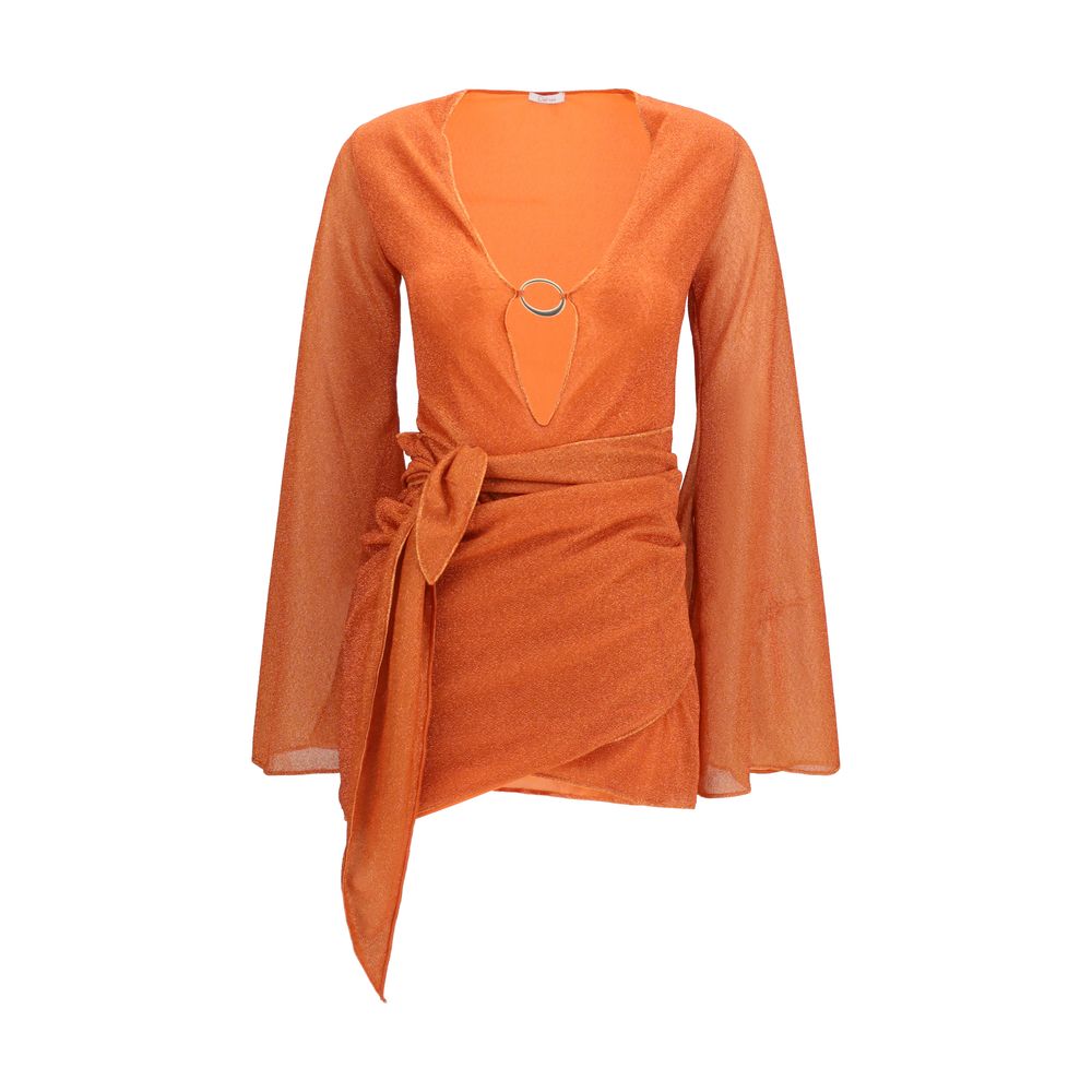 Oséree Orange Polyamide Casual Dress | Regal Royce