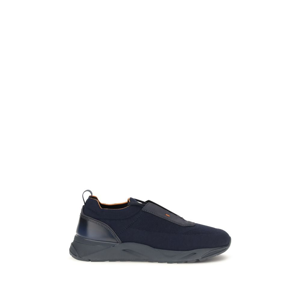 Santoni Blue Fabric Athletic Sneakers | Regal Royce