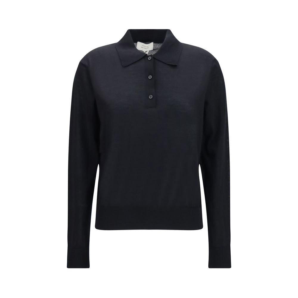 Loulou De Saison Black Cashmere Polo Shirt | Regal Royce