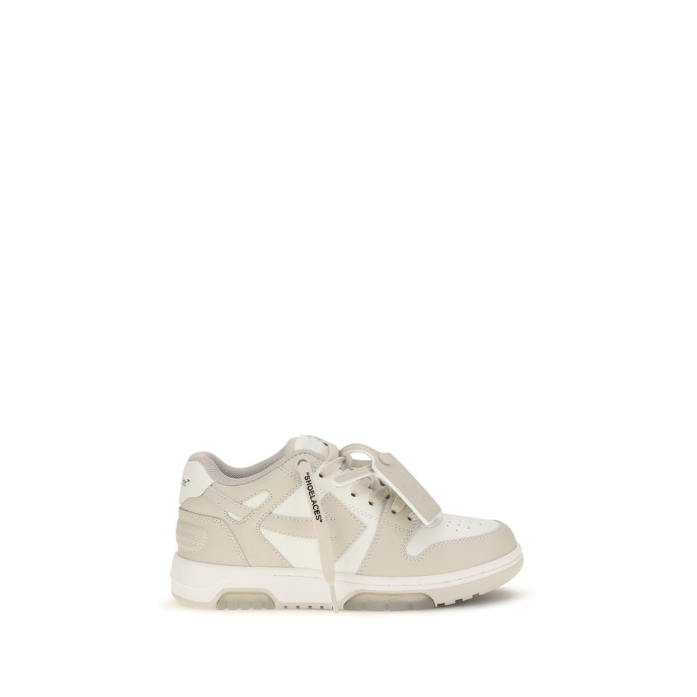 Off-White Beige Calf Leather Bos Taurus Low Top Sneakers | Regal Royce