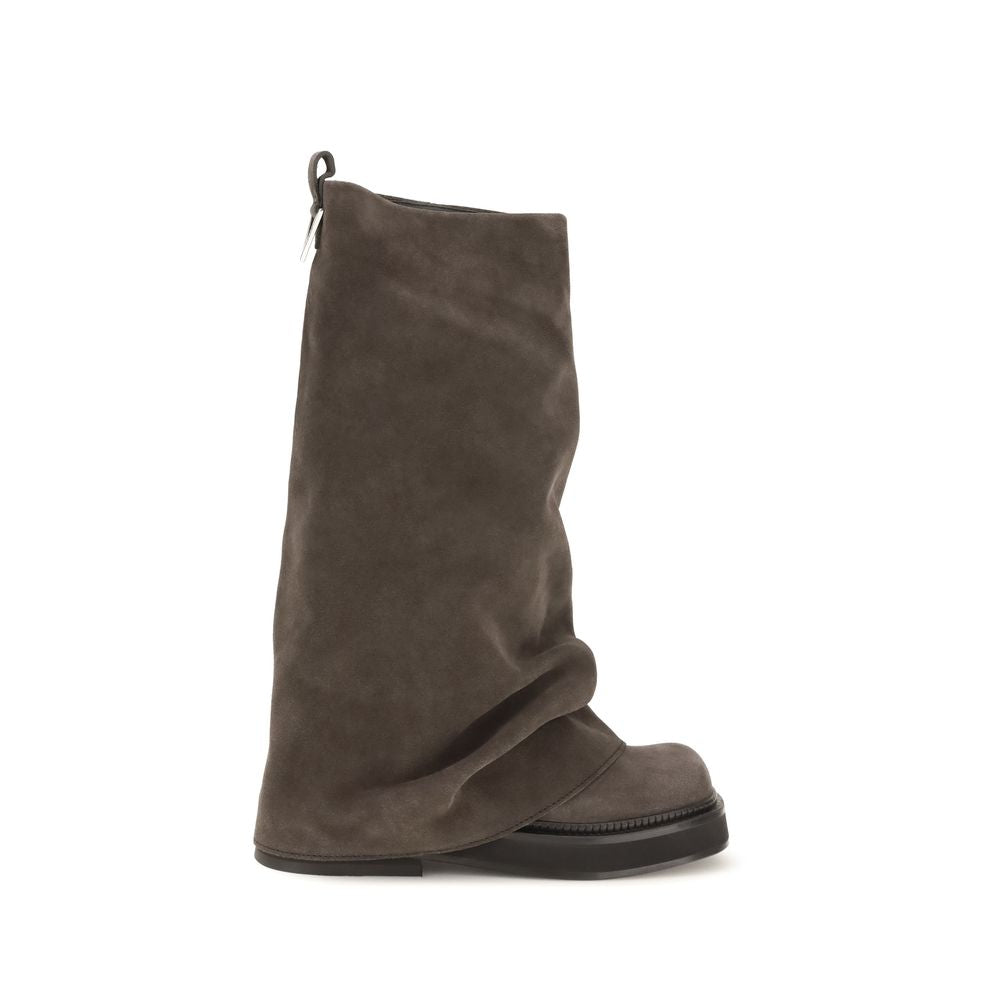The Attico Brown Calf Leather Bos Taurus Boots | Regal Royce