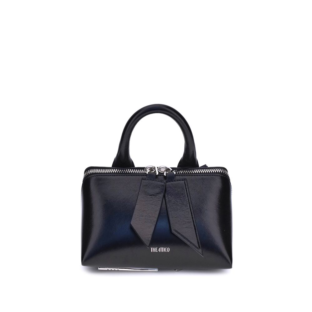 The Attico Black Calf Leather Bos Taurus Shoulder Bag | Regal Royce
