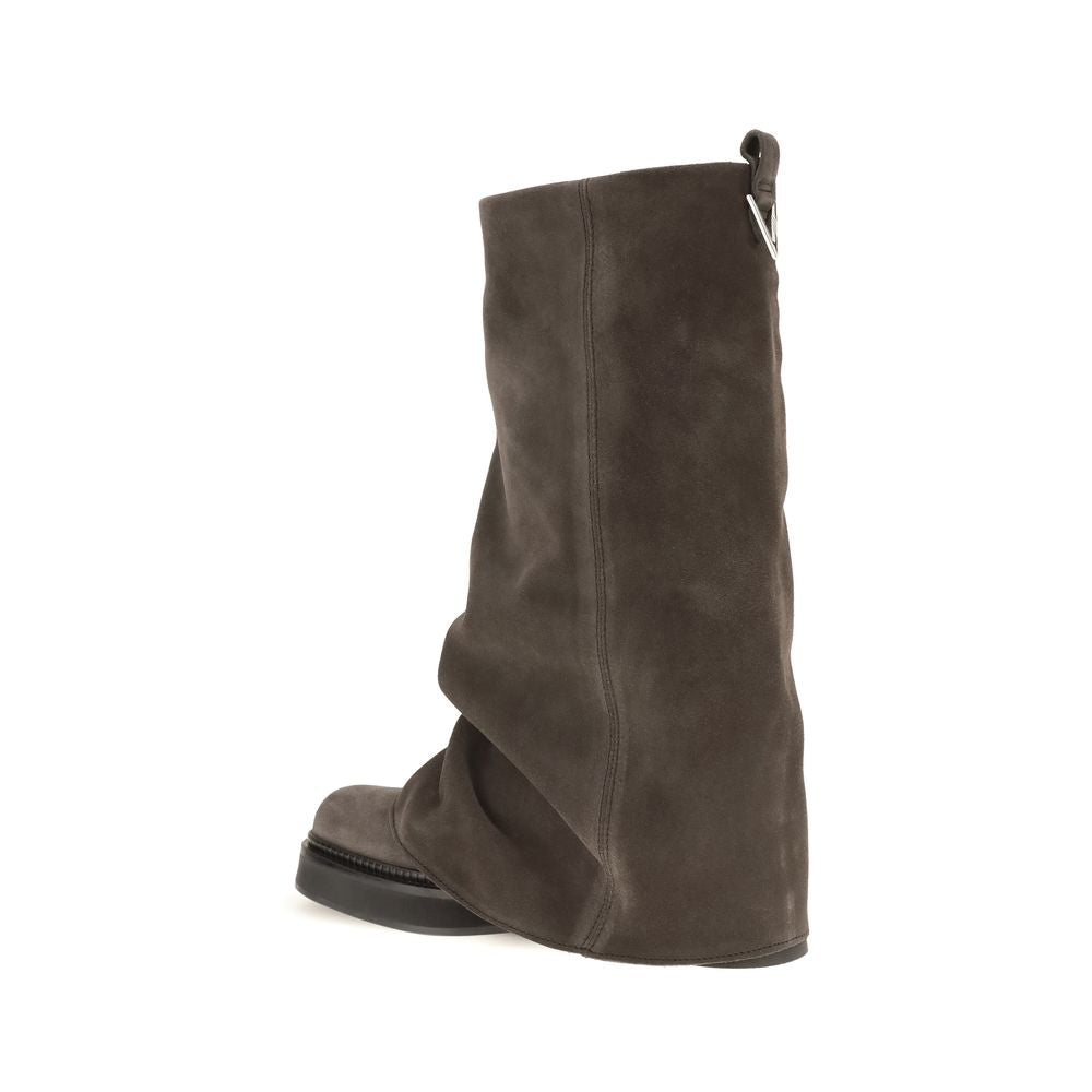 The Attico Brown Calf Leather Bos Taurus Boots | Regal Royce