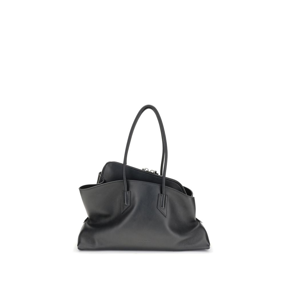 The Attico Black Calf Leather Bos Taurus Shoulder Bag | Regal Royce