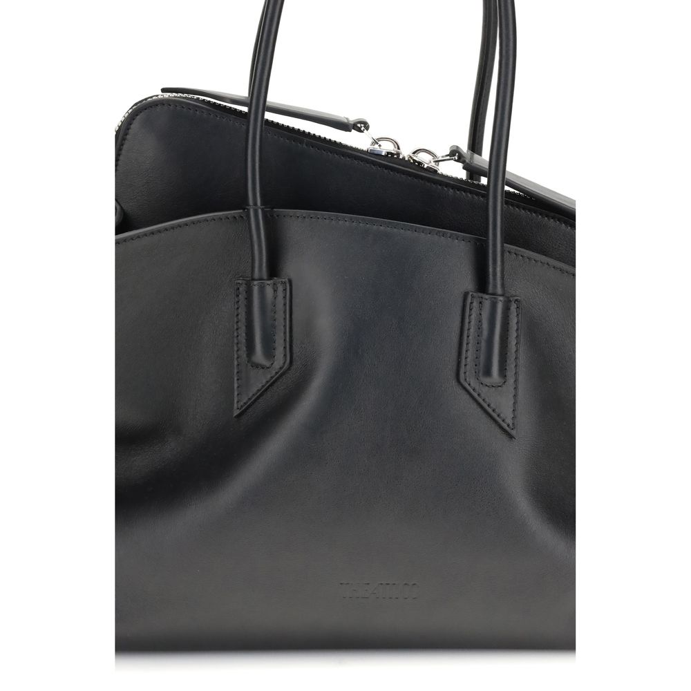 The Attico Black Calf Leather Bos Taurus Shoulder Bag | Regal Royce