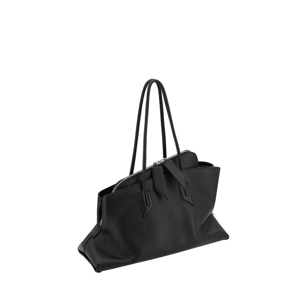 The Attico Black Calf Leather Bos Taurus Shoulder Bag | Regal Royce