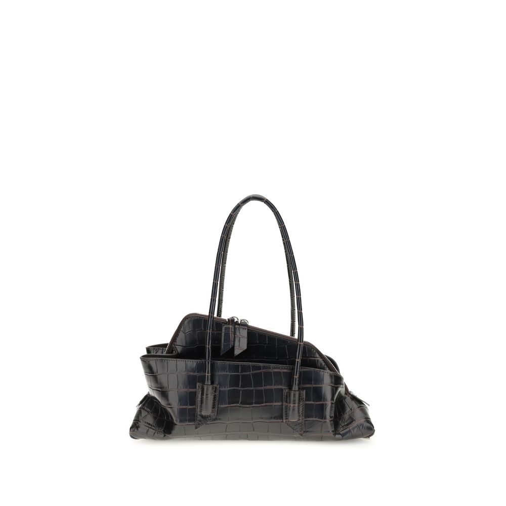 The Attico Black Calf Leather Bos Taurus Shoulder Bag | Regal Royce