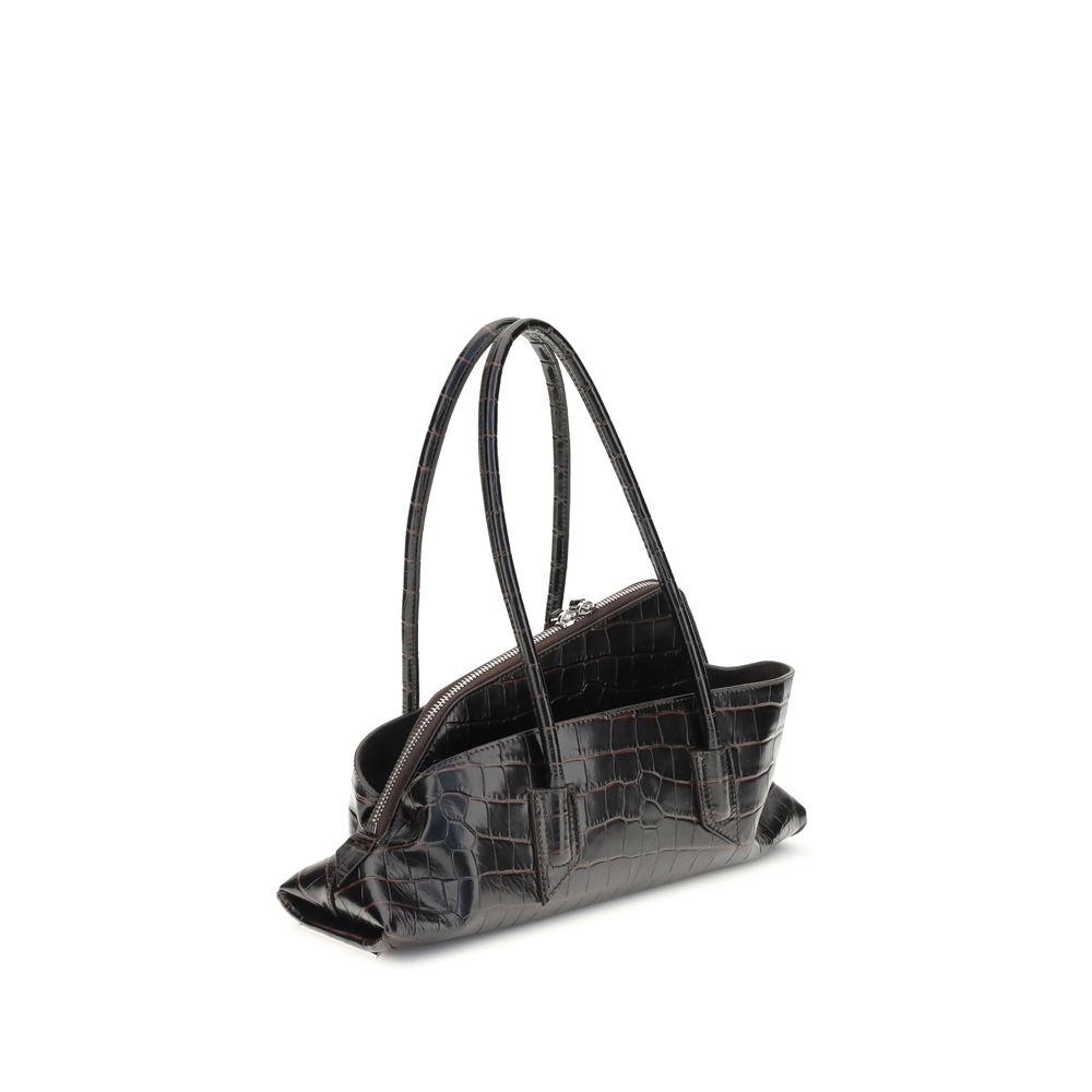 The Attico Black Calf Leather Bos Taurus Shoulder Bag | Regal Royce