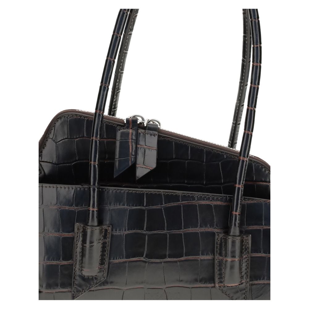 The Attico Black Calf Leather Bos Taurus Shoulder Bag | Regal Royce