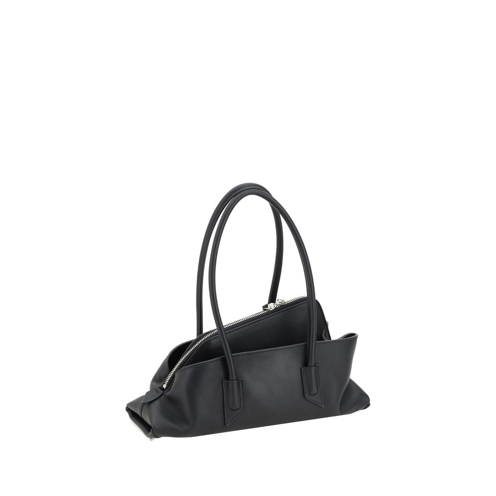 The Attico Black Calf Leather Bos Taurus Shoulder Bag | Regal Royce