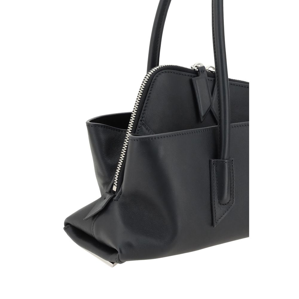 The Attico Black Calf Leather Bos Taurus Shoulder Bag | Regal Royce
