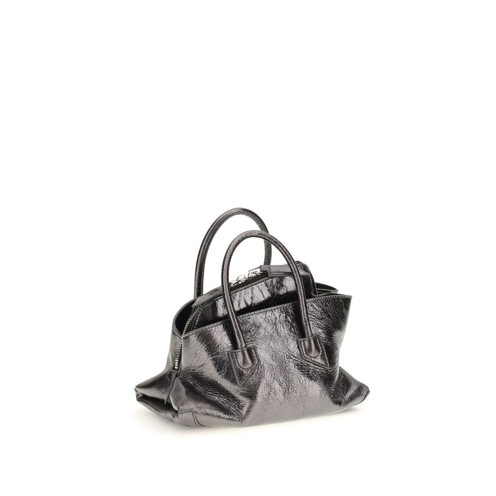 The Attico Gray Calf Leather Bos Taurus Handbag | Regal Royce