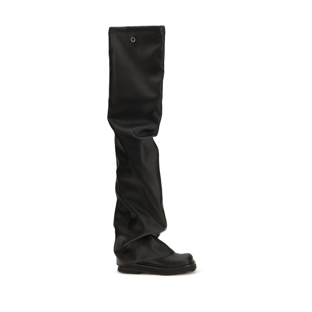 The Attico Black Polyurethane Over The Knee | Regal Royce