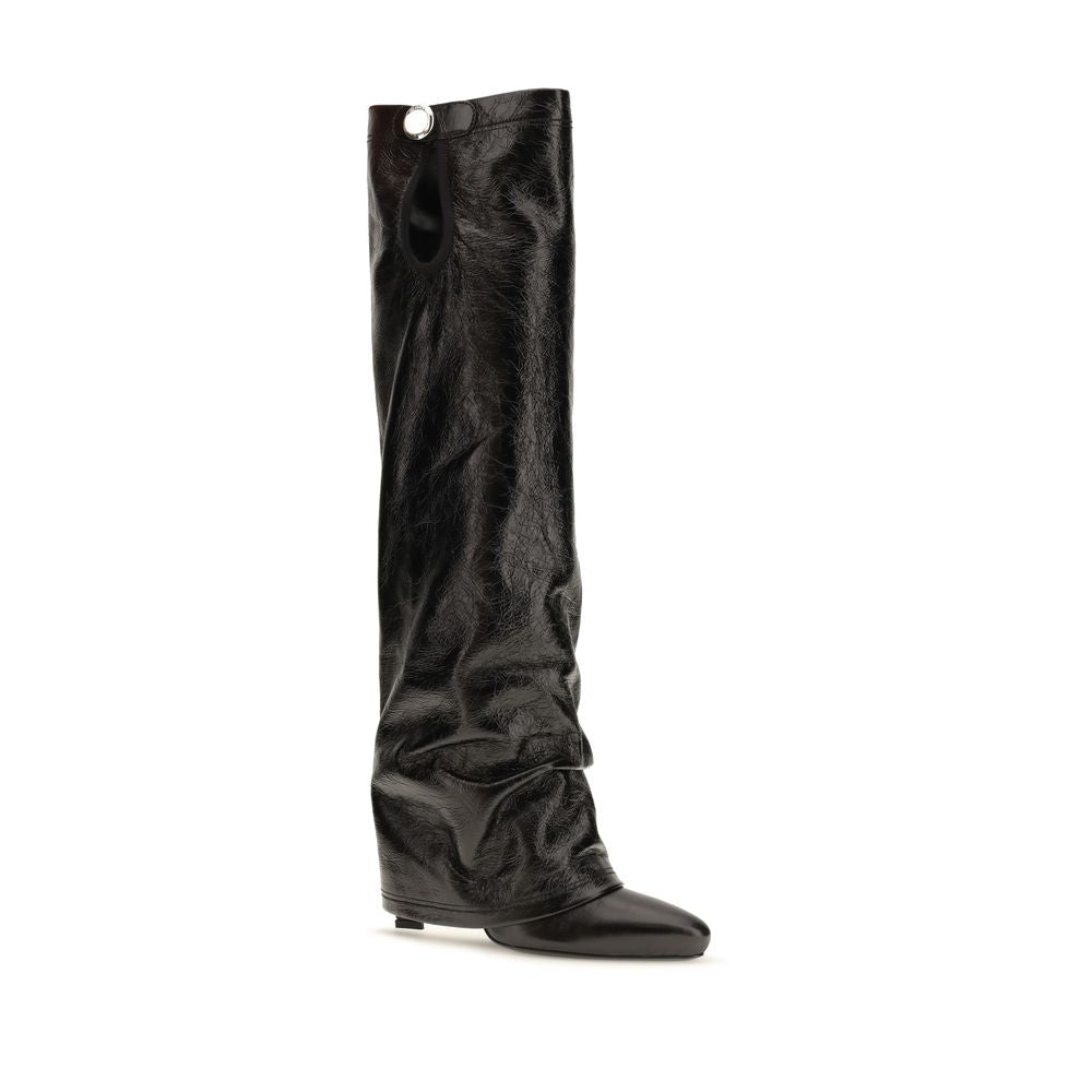 The Attico Black Calf Leather Bos Taurus Ankle Boots | Regal Royce