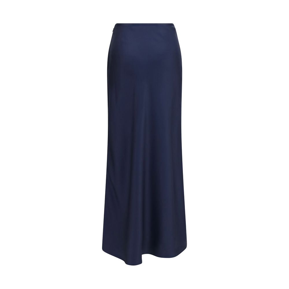 Loulou De Saison Blue Silk Long Skirt | Regal Royce
