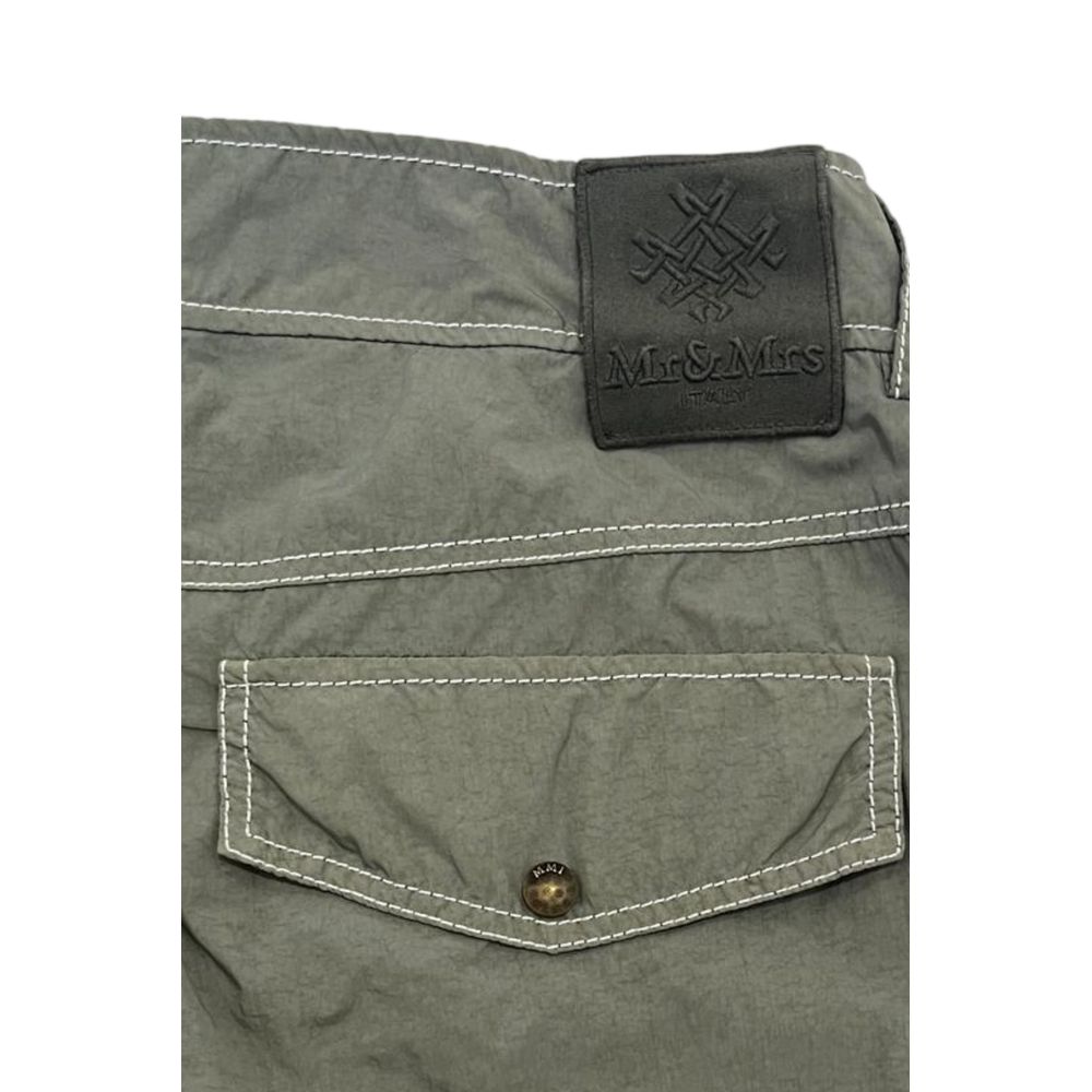 Mr&Mrs Italy Green Fabric Men Pant | Regal Royce