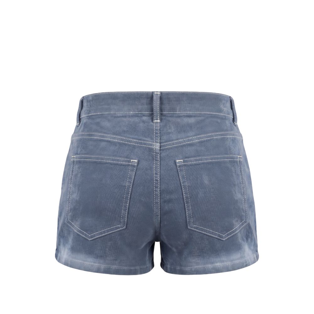 Mr&Mrs Italy Blue Cotton Women Shorts | Regal Royce