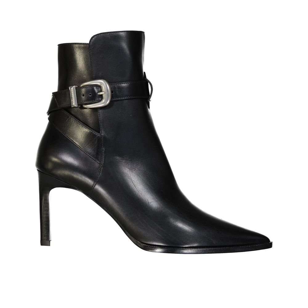 Celine Black Calfskin High Heel Boots | Regal Royce