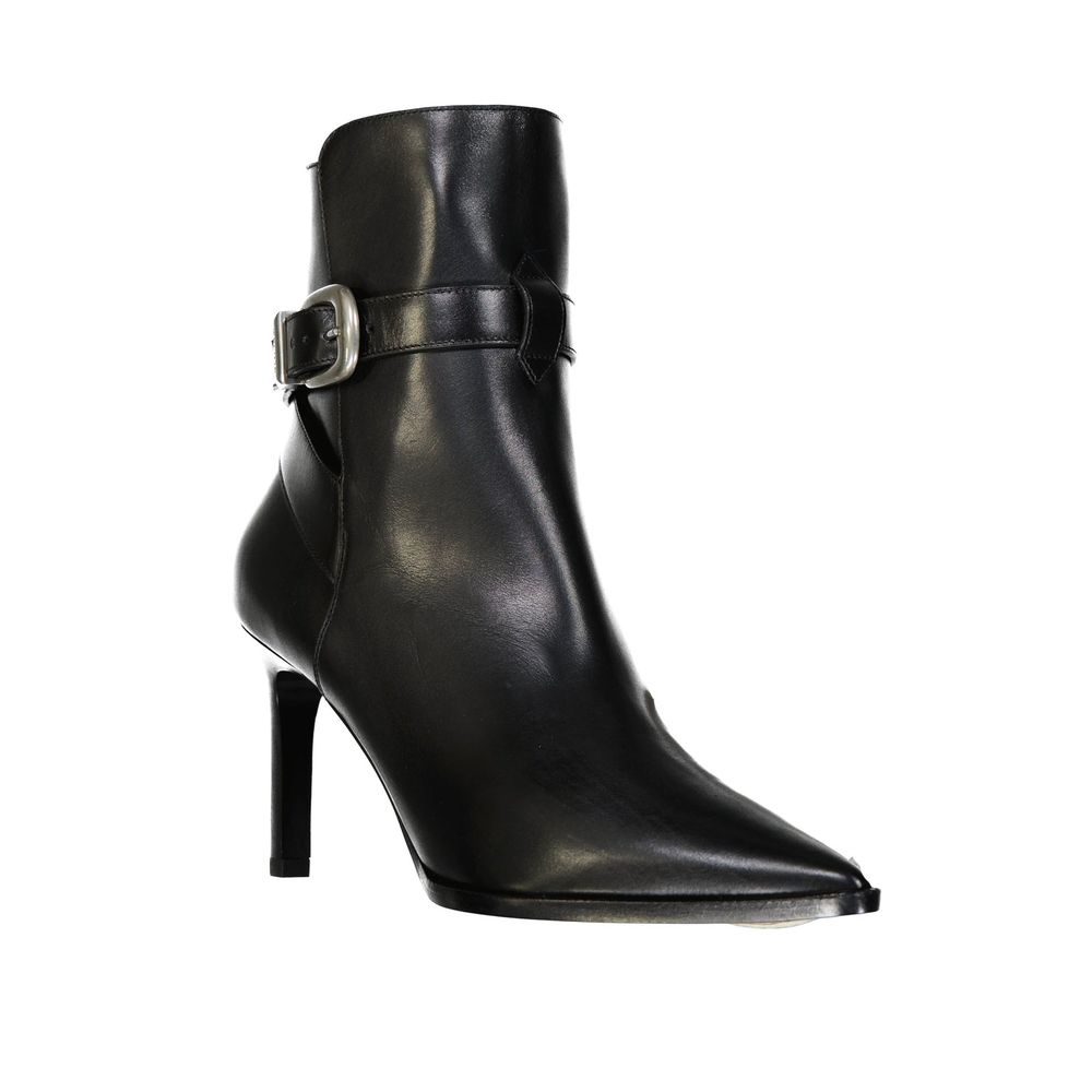 Celine Black Calfskin High Heel Boots | Regal Royce