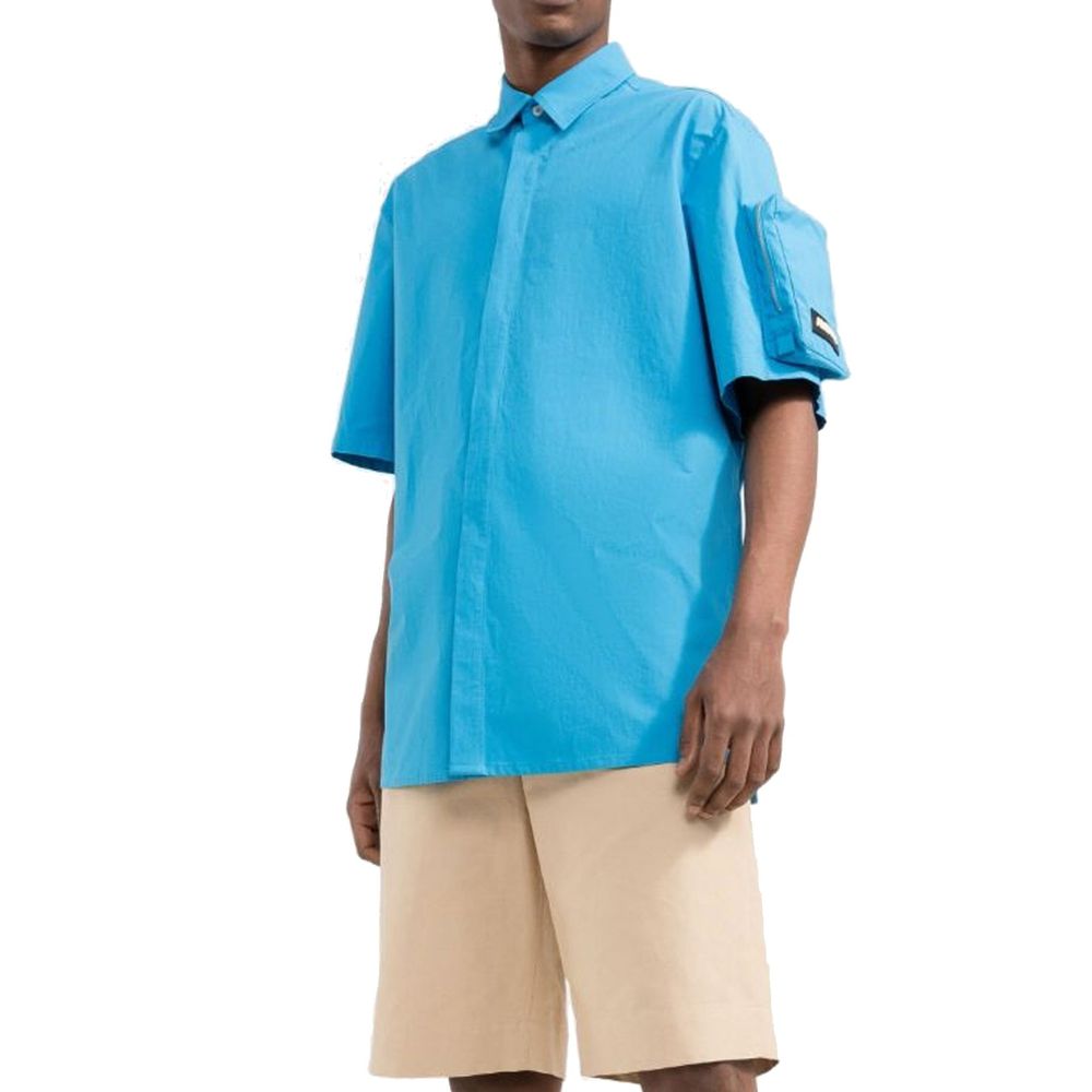 Ambush Blue Cotton Shortsleeve Shirt | Regal Royce