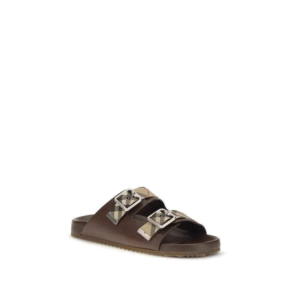 Burberry Brown Goatskin Flat Sandals | Regal Royce