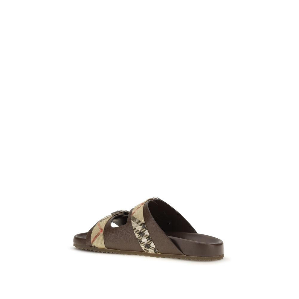 Burberry Brown Goatskin Flat Sandals | Regal Royce