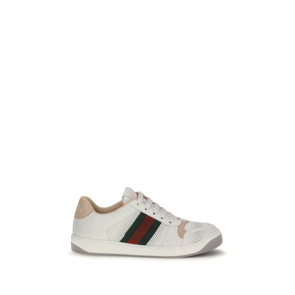 Gucci White Calf Leather Bos Taurus Athletic Sneakers | Regal Royce