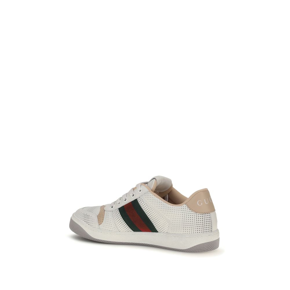Gucci White Calf Leather Bos Taurus Athletic Sneakers | Regal Royce