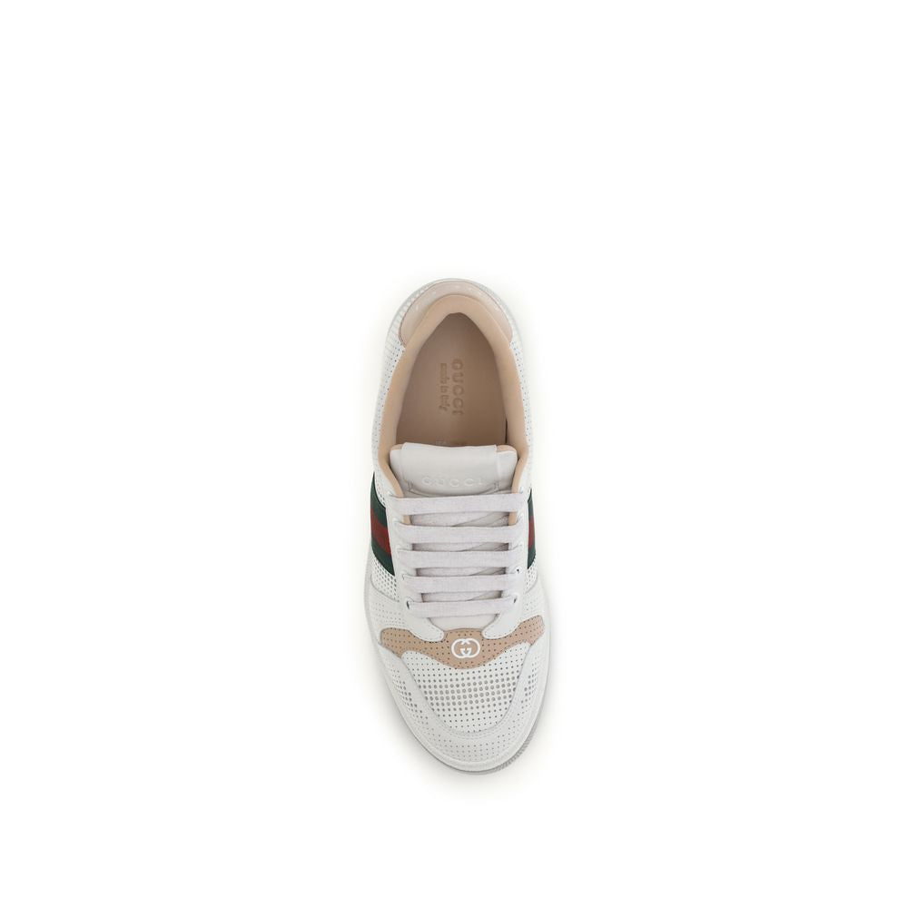 Gucci White Calf Leather Bos Taurus Athletic Sneakers | Regal Royce