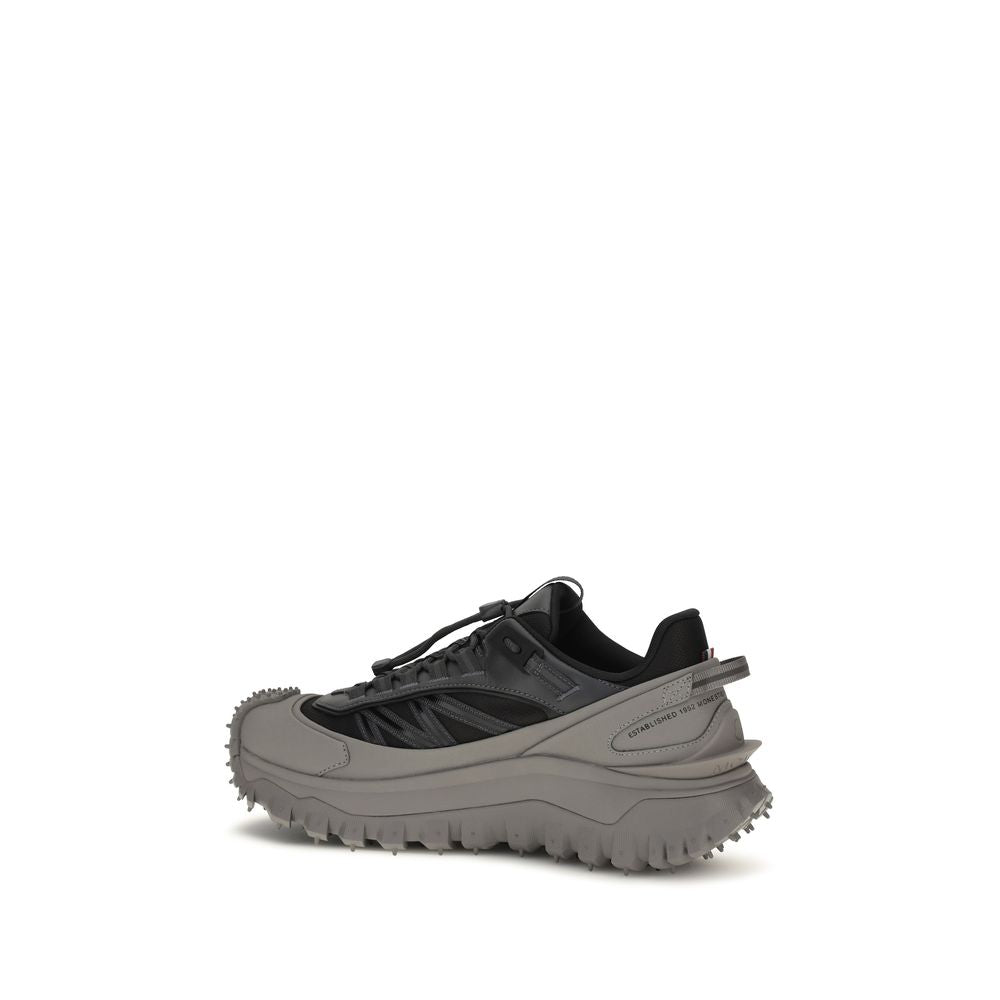 Moncler Gray Calf Leather Bos Taurus Athletic Sneakers | Regal Royce