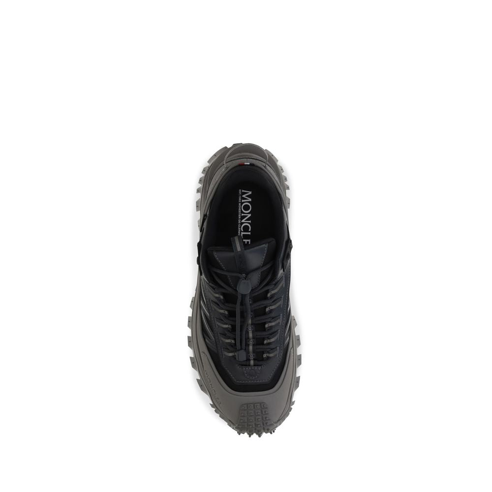 Moncler Gray Calf Leather Bos Taurus Athletic Sneakers | Regal Royce