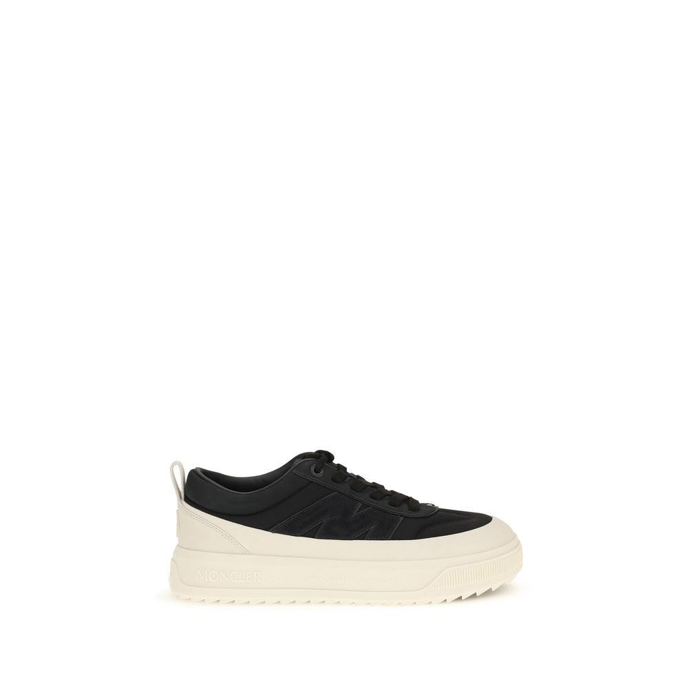 Moncler Black Calf Leather Bos Taurus Athletic Sneakers | Regal Royce