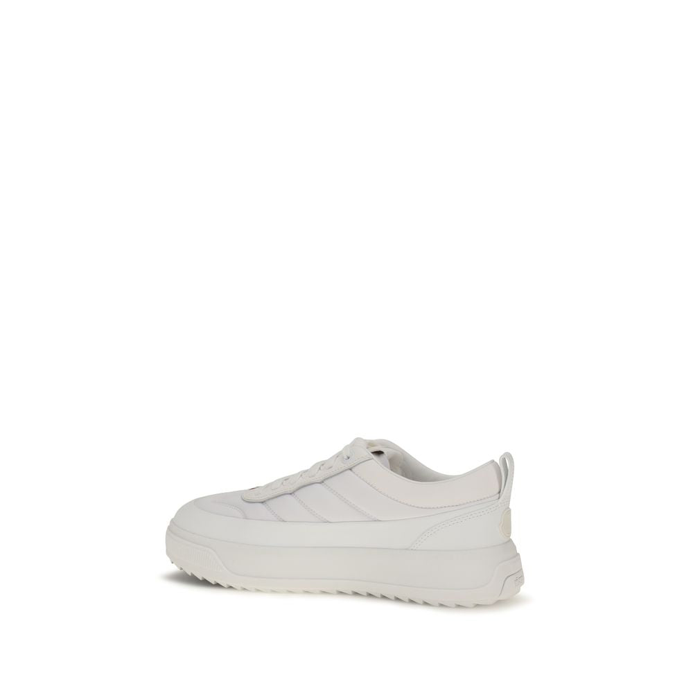 Moncler White Calf Leather Bos Taurus Athletic Sneakers | Regal Royce