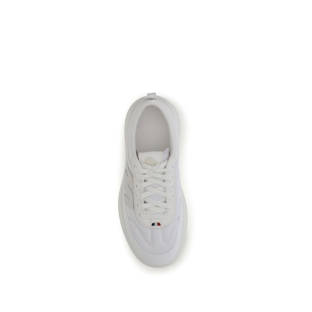 Moncler White Calf Leather Bos Taurus Athletic Sneakers | Regal Royce