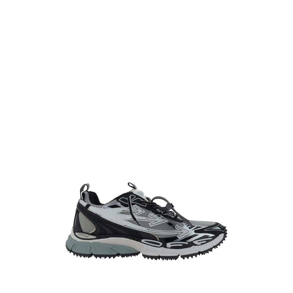 Off-White Gray Polyurethane Athletic Sneakers | Regal Royce