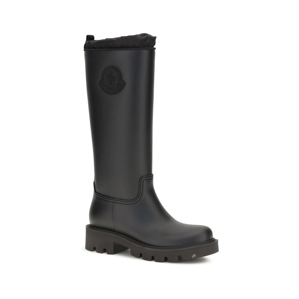 Moncler Black Pvc Rain Boots | Regal Royce