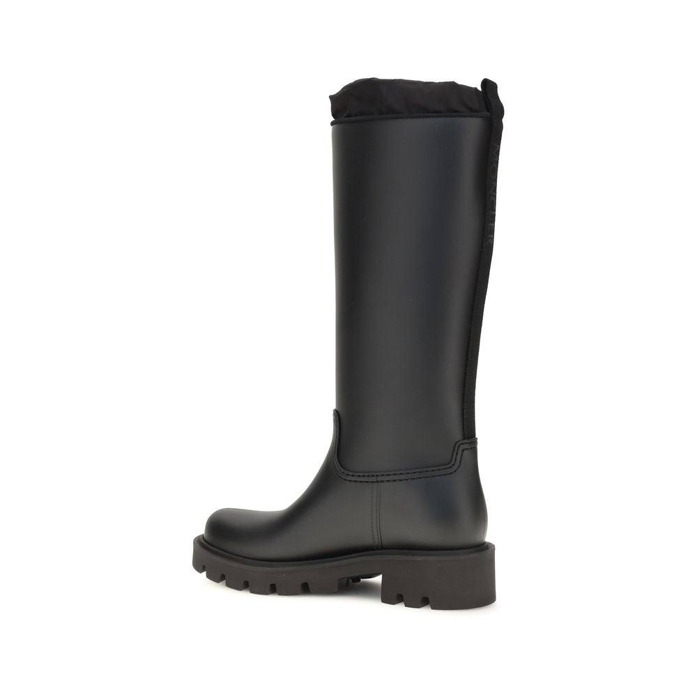 Moncler Black Pvc Rain Boots | Regal Royce