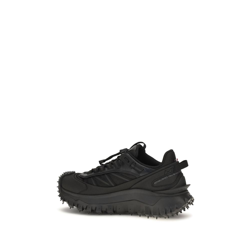 Moncler Black Calf Leather Bos Taurus Athletic Sneakers | Regal Royce