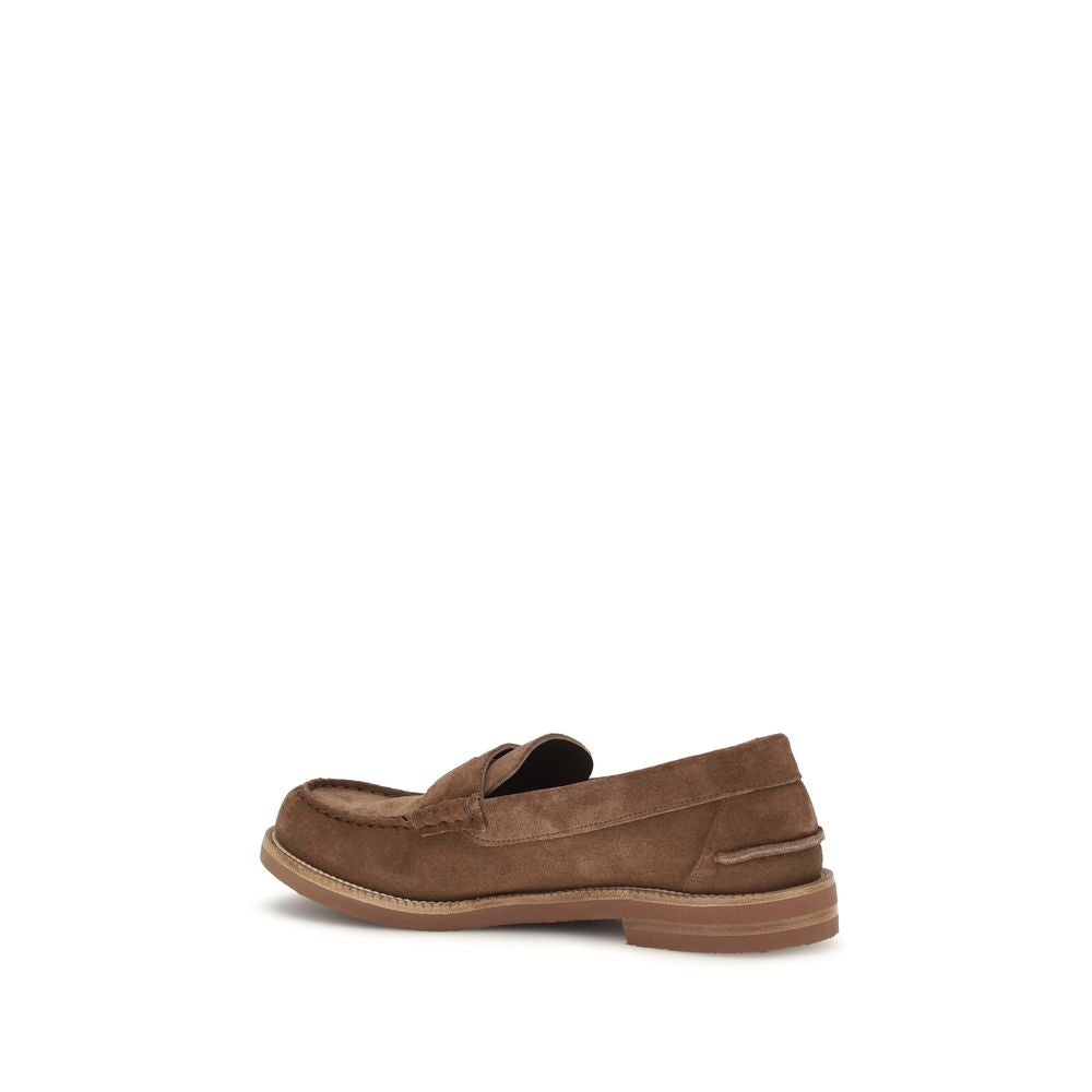 Pedro García Brown Suede Leather Slip-On Loafers | Regal Royce