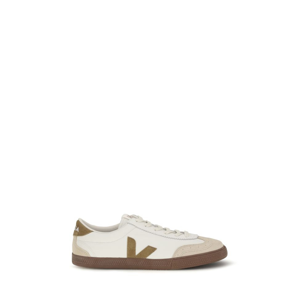 Veja Beige Calf Leather Bos Taurus Athletic Sneakers | Regal Royce