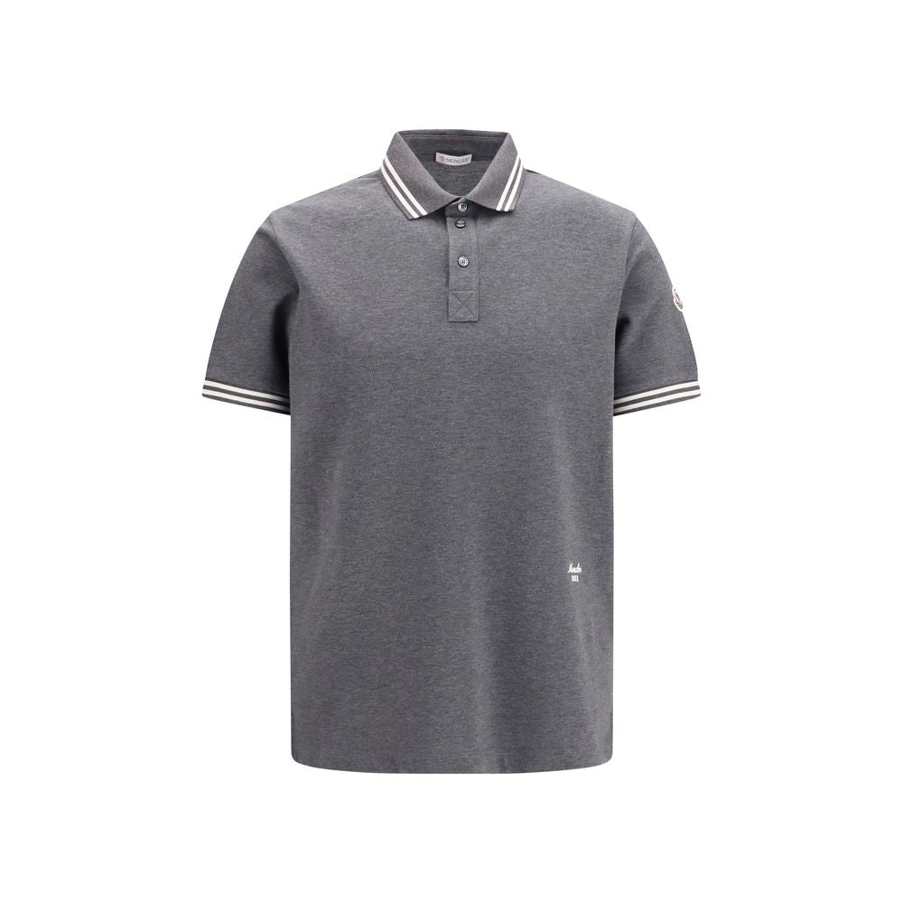 Moncler Gray Cotton Polo Shirt | Regal Royce